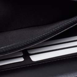 Pre Owned Chanel Grey/Black Quilted Leather CC Wallet on Chain