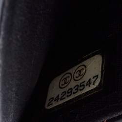 Pre Owned Chanel Grey/Black Quilted Leather CC Wallet on Chain