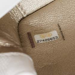 Pre Owned Chanel White Caviar Leather Captain Gold Waist Bag