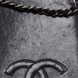 Pre Owned Chanel Black Leather CC Phone Holder Crossbody Bag