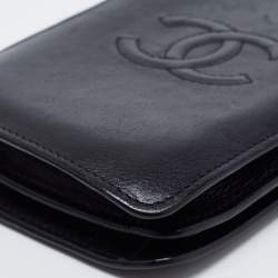 Pre Owned Chanel Black Leather CC Phone Holder Crossbody Bag