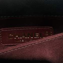 Pre Owned Chanel Black Quilted Caviar Leather Extra Mini Coco Top Handle Bag