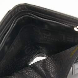 Chanel Black Cube Quilted Patent Leather Bifold Wallet