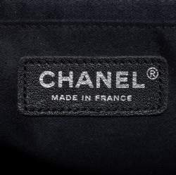 Pre Owned Chanel Blue Denim and Tweed Patchwork Jumbo Single Flap Bag