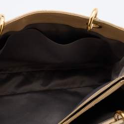 Pre Owned Chanel Beige Quilted Caviar Leather GST Tote