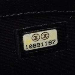 Chanel Black Chevron Leather Timeless Zip Around Wallet