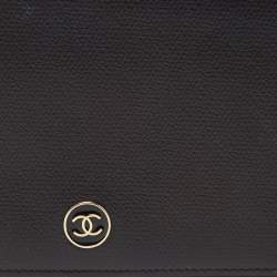 Pre Owned Chanel Black Leather Long CC Continental Wallet