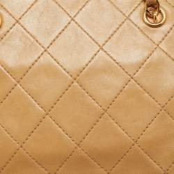 Pre Owned Chanel Beige Quilted Leather Mini Timeless Chain Tote