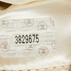 Pre Owned Chanel Beige Quilted Leather Mini Timeless Chain Tote