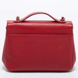 Pre Owned Chanel Red Caviar Leather Small Business Affinity Flap Bag