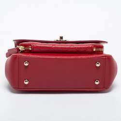 Pre Owned Chanel Red Caviar Leather Small Business Affinity Flap Bag