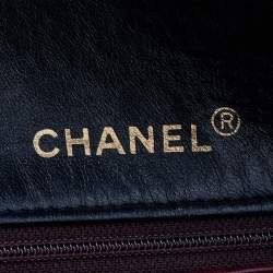 Pre Owned Chanel Black Quilted Leather Vintage Flap Bag 