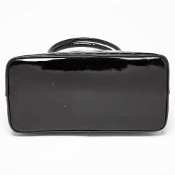 Pre Owned Chanel Black Patent Leather Medallion Tote