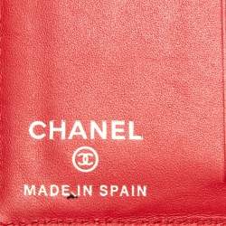 Pre Owned Chanel Black Caviar Leather CC Bifold Card Case