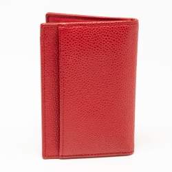 Pre Owned Chanel Black Caviar Leather CC Bifold Card Case