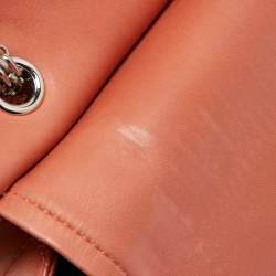 Pre Owned Chanel Coral Orange Quilted Leather Reissue 2.55 Classic 227 Flap Bag