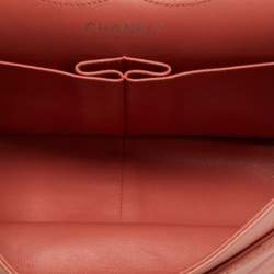 Pre Owned Chanel Coral Orange Quilted Leather Reissue 2.55 Classic 227 Flap Bag