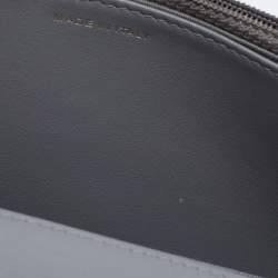 Chanel Grey Quilted Leather 19 Flap Wallet on Chain