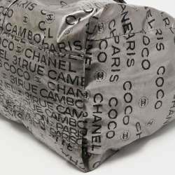 Pre Owned Chanel Silver Coated Nylon 31 Rue Cambon Shoulder Bag