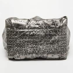 Pre Owned Chanel Silver Coated Nylon 31 Rue Cambon Shoulder Bag