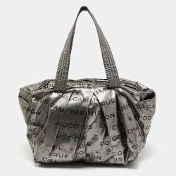 Pre Owned Chanel Silver Coated Nylon 31 Rue Cambon Shoulder Bag