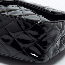 Chanel Black Patent Leather Jumbo Classic Single Flap Bag