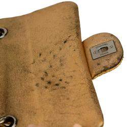 مملوكة مسبقًا Chanel Gold Python Leather Exotic Timeless Classic Single Flap 2013 Shoulder Bag