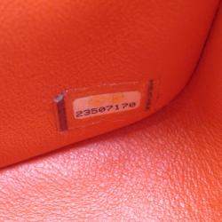 Pre Owned Chanel Red Mini Square Classic Single Flap Bag