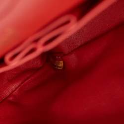 Pre Owned Chanel Red Quilted Jersey Reissue 2.55 Classic 227 Flap Bag