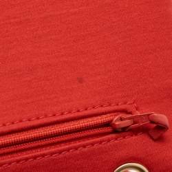 Pre Owned Chanel Red Quilted Jersey Reissue 2.55 Classic 227 Flap Bag