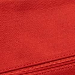 Pre Owned Chanel Red Quilted Jersey Reissue 2.55 Classic 227 Flap Bag