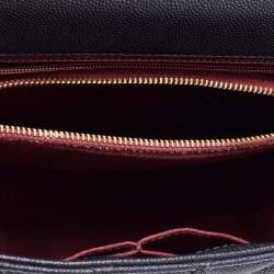 Pre Owned Chanel Black Quilted Caviar Leather Medium Coco Flap Top Handle Bag