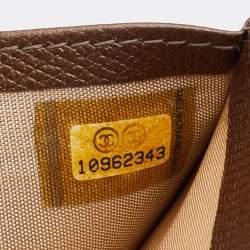 Pre Owned Chanel Brown Leather Flap Wallet