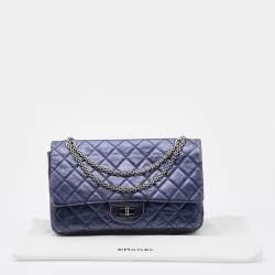 Pre Owned Chanel Blue Quilted Leather Reissue 2.55 Classic 227 Bag