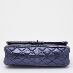 Pre Owned Chanel Blue Quilted Leather Reissue 2.55 Classic 227 Bag