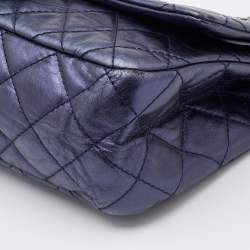 Pre Owned Chanel Blue Quilted Leather Reissue 2.55 Classic 227 Bag