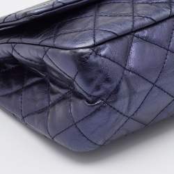 Pre Owned Chanel Blue Quilted Leather Reissue 2.55 Classic 227 Bag