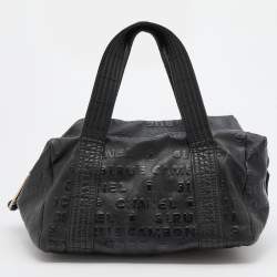 Chanel Black 31 Rue Cambon Embossed Leather Satchel Chanel