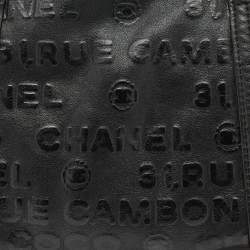 Pre Owned Chanel Black 31 Rue Cambon Embossed Leather Satchel