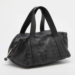 Pre Owned Chanel Black 31 Rue Cambon Embossed Leather Satchel