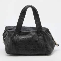 Pre Owned Chanel Black 31 Rue Cambon Embossed Leather Satchel