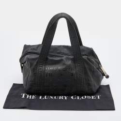 Pre Owned Chanel Black 31 Rue Cambon Embossed Leather Satchel