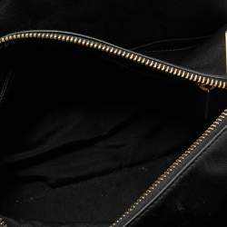 Pre Owned Chanel Black Leather Chocolate Bar Barrel Bag