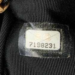 Pre Owned Chanel Black Leather Chocolate Bar Barrel Bag