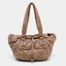 Chanel Brown Quilted Leather Small Cloudy Bundle Tote Chanel | TLC