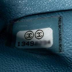 Pre Owned Chanel Ombre Blue Quilted Leather Maxi Classic Single Flap Shoulder Bag