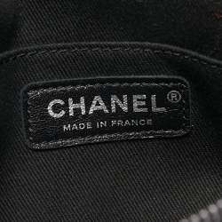 Pre Owned Chanel Black Quilt Stitched Caviar Leather CC Belt Bag