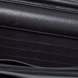 Chanel Black Chevron Leather Wallet on Chain