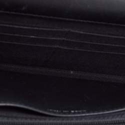 Chanel Black Chevron Leather Wallet on Chain