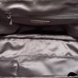 Pre Owned Chanel Black Perforated Pleated Leather CC Frame Satchel